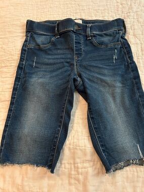 SO Dark Blue Distressed Denim Shorts